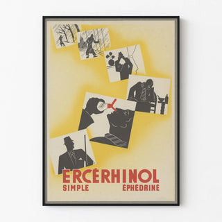 Vintage advertising poster for Ercérhinol Simple Ephedrine