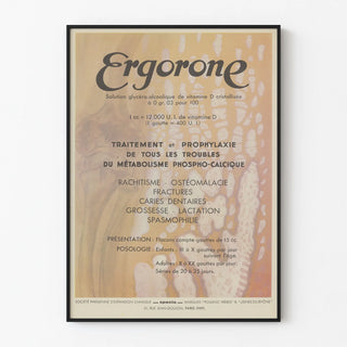 Vintage Poster Ergorné - Vitamin D and Bone Health Advertisement