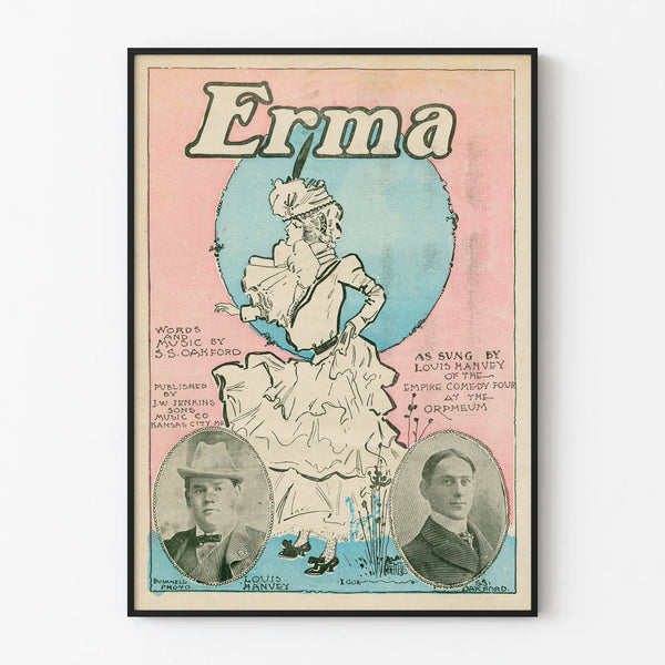 Vintage Erma Poster - Retro Musical Wall Decoration