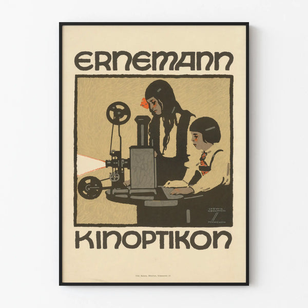 Vintage Ernemann Kinoptikon Poster - Retro Cinema Wall Decoration
