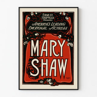 Vintage Poster of Mary Shaw, American Emotional Actress