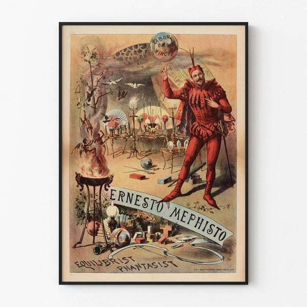 Vintage Poster Ernesto Mephisto Juggler Fantasist
