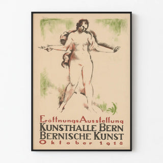 Vintage Kunsthalle Bern Art Exhibition Poster 1918