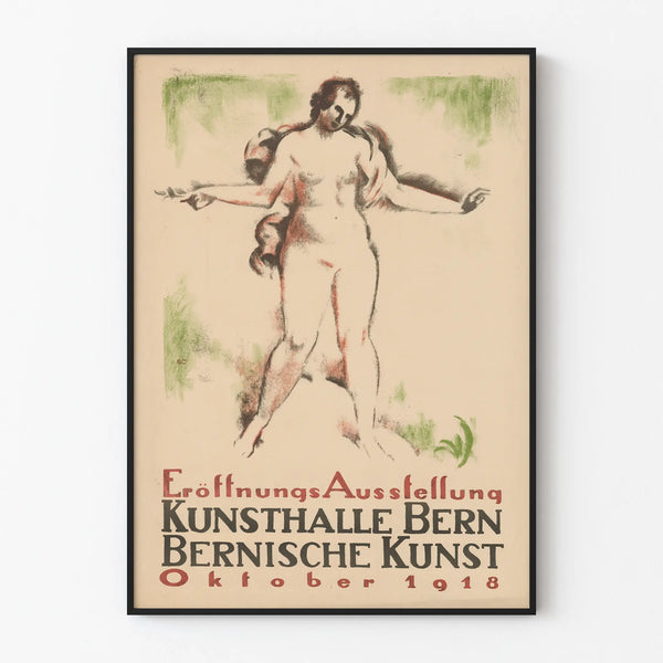 Vintage Kunsthalle Bern Art Exhibition Poster 1918