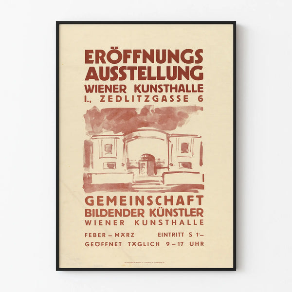 Exhibition Poster - Wiener Kunsthalle Zedlitzgasse 6