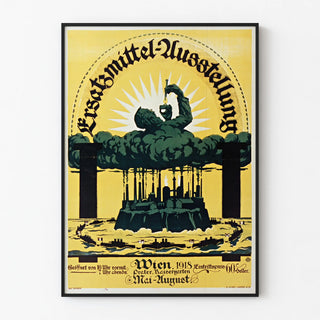 Vintage poster for the 1918 Ersatzmittel exhibition in Vienna