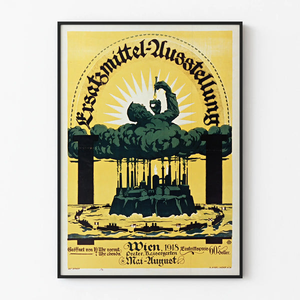 Vintage Poster Ersatzmittel Exhibition 1918 in Vienna