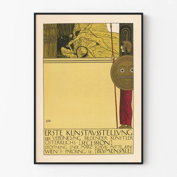 Vintage Poster for the First Exhibition of Austrian Secession Artists
