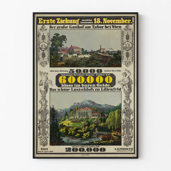 Vintage lottery poster - Draw of November 18 in Vienna