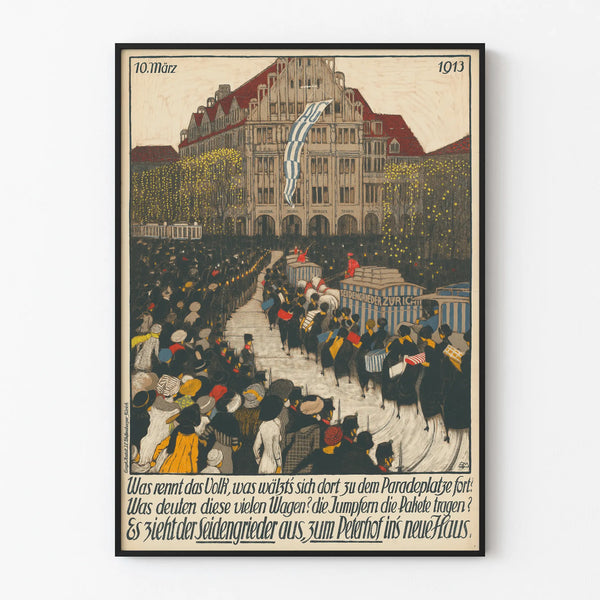 Vintage Moving Poster Seidendrieder 1913