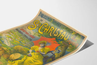 Vintage Poster of the Thermal Establishment St Christau by Oloron