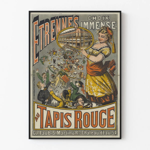 Vintage New Year's Gift Poster with Impressive Red Carpet Selection