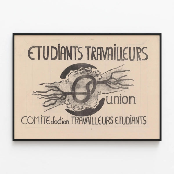 Poster Union of Student Workers Action Committee — framed artwork on a wall