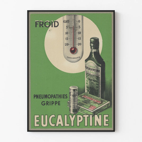 Vintage advertising poster for Eucalyptine Syrup Le Brun