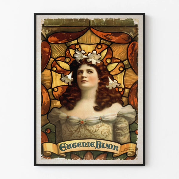 Vintage Eugénie Blair decorative poster in Art Nouveau style