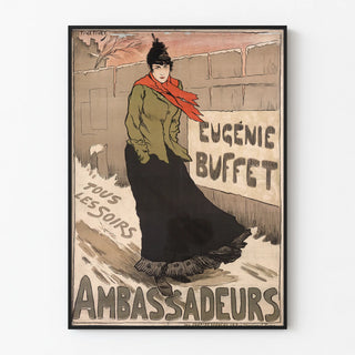 Vintage poster of Eugénie Buffet at the Ambassadors