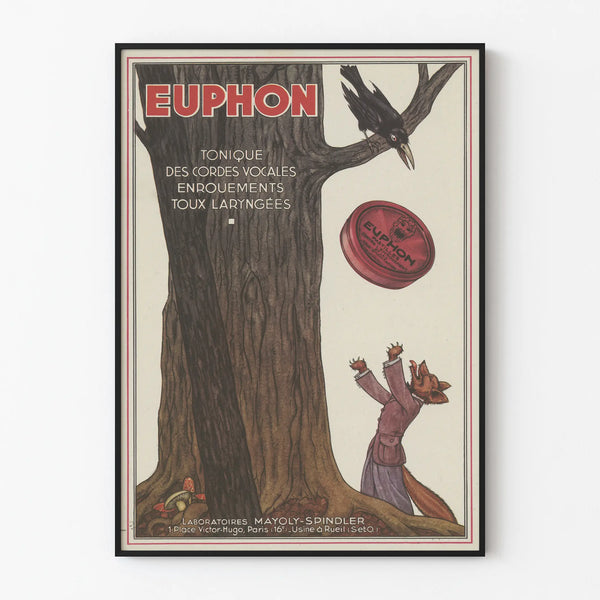 Vintage Poster Euphon Tonique Vocal Cords Wall Decoration