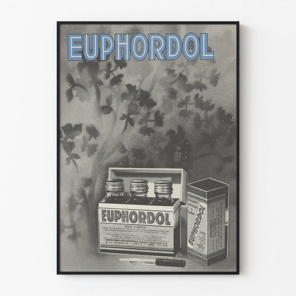 Vintage poster Euphordol retro wall decoration