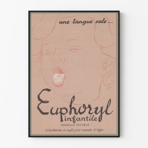 Vintage Euphoryl Children's Poster - Retro Wall Decoration