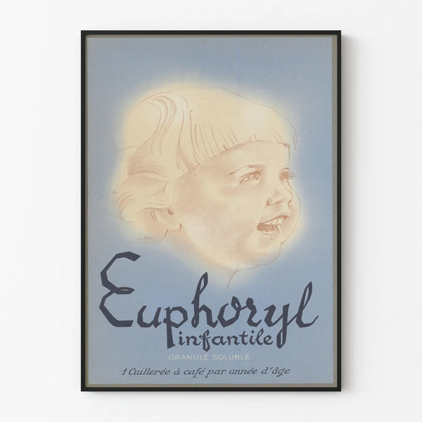 Vintage Poster Euphoryl Infantil - Illustration of a Child's Face