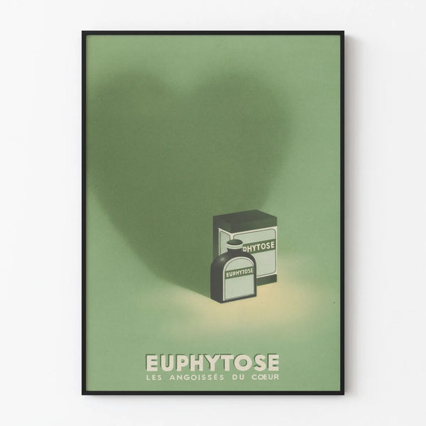 Vintage Euphytose poster for calming wall decoration
