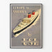 Vintage Europe to America Poster by United States Lines