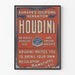 Vintage poster Houdini Europe's eclipsing sensation
