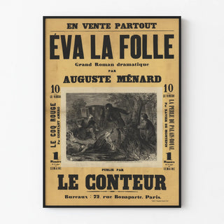 Vintage Poster Eva the Crazy by Auguste Ménard