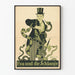 Vintage poster Eva and the snake with man and serpents