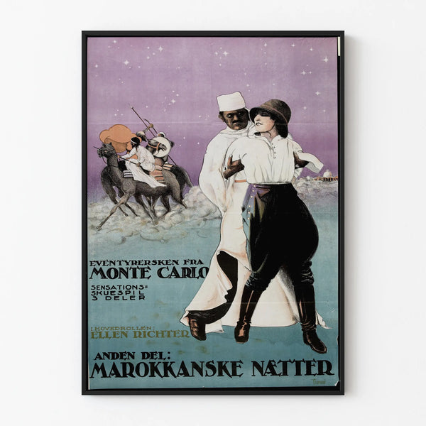 Vintage Decorative Poster of Monte Carlo Adventuress and Moroccan Nights