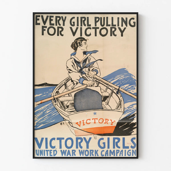 Vintage Victory Girls Poster - Inspiring Wall Decoration