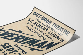 Vintage outdoor theater poster for Everyman in Hollywood