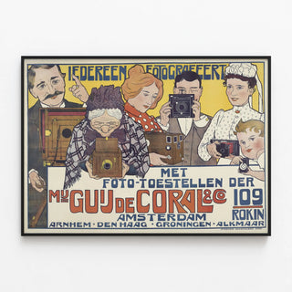 Vintage promotional poster for camera - Everyone a Photographer — framed artwork on a wall