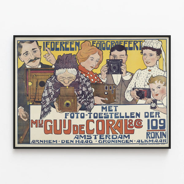Vintage promotional poster for camera - Everyone a Photographer — framed artwork on a wall