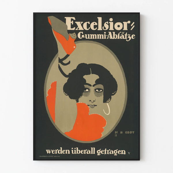 Vintage poster Excelsior Gummi-Abflätze retro wall decoration