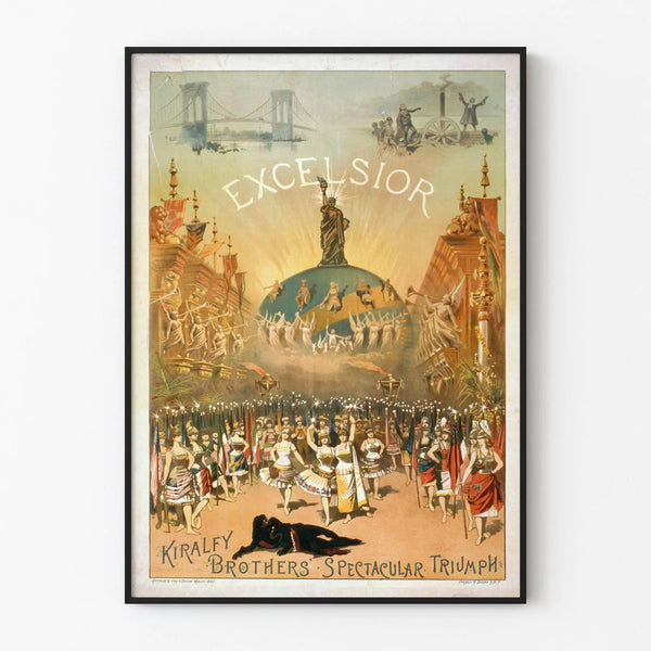 Vintage poster Excelsior Kiralfy Brothers - Spectacular wall decoration