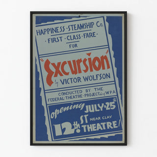 Vintage Poster for Excursion by Victor Wolfson at 12th Street Theater
