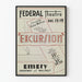 Vintage poster for Excursion Federal Theatre by Victor Wolfson