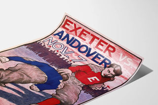 Vintage Football Poster US Exeter vs Andover - November 7