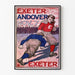 Vintage Football Poster US Exeter vs Andover - November 7