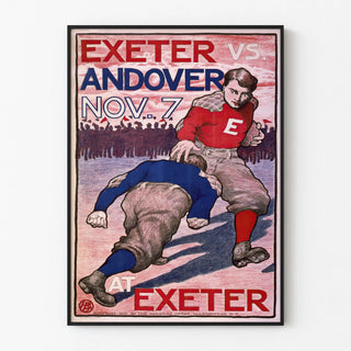 Vintage Football Poster US Exeter vs Andover - November 7