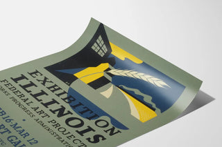 Vintage Poster for the Federal Art Exhibition Illinois