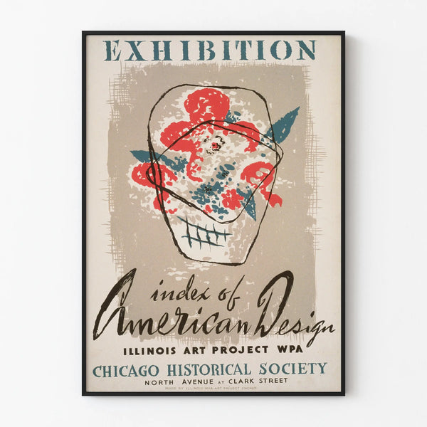 Vintage American Chicago Design Exhibition Poster