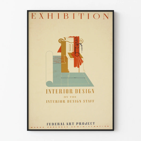 Vintage poster for interior design exhibition Federal Art Project