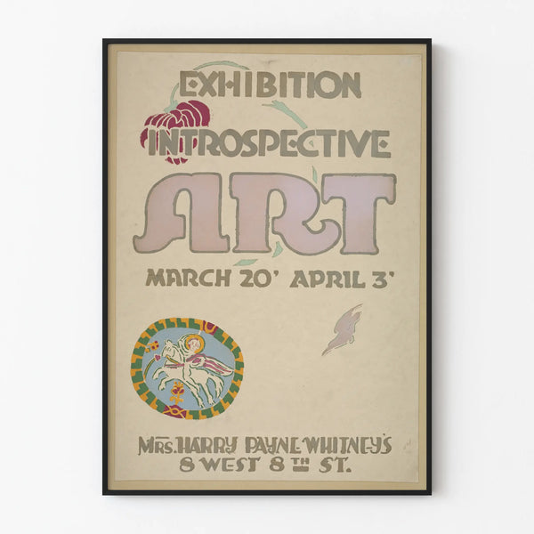 Vintage Poster Exhibition Introspective Art - Artistic Wall Decoration