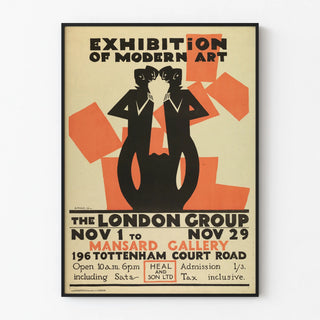 Vintage poster for the modern art exhibition London Group