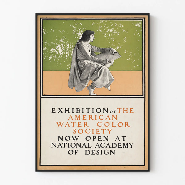 Vintage Wall Decoration Poster of the American Water Color Society Exhibition