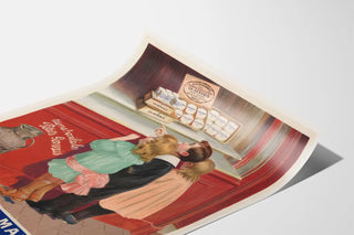Vintage Poster for Double Cream Cheeses Charles Gervais Promotion