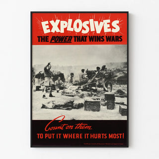 Vintage Poster Explosives - The Decisive Power in War Artem Legrand