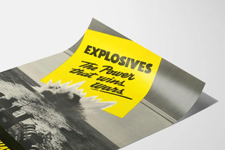Vintage war poster Explosives The Power that Wins Wars